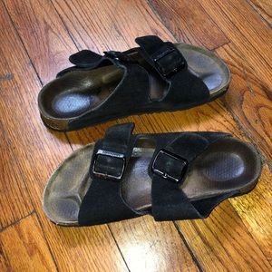 Birkenstocks black suede size 37